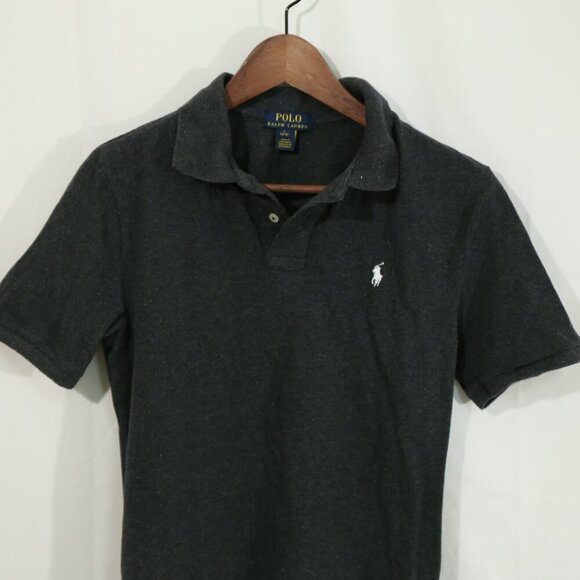 Polo Ralph Lauren Men’s Polo Shirt Gray Short Sleeve Classic Fit Pony Logo large - Picture 2 of 5
